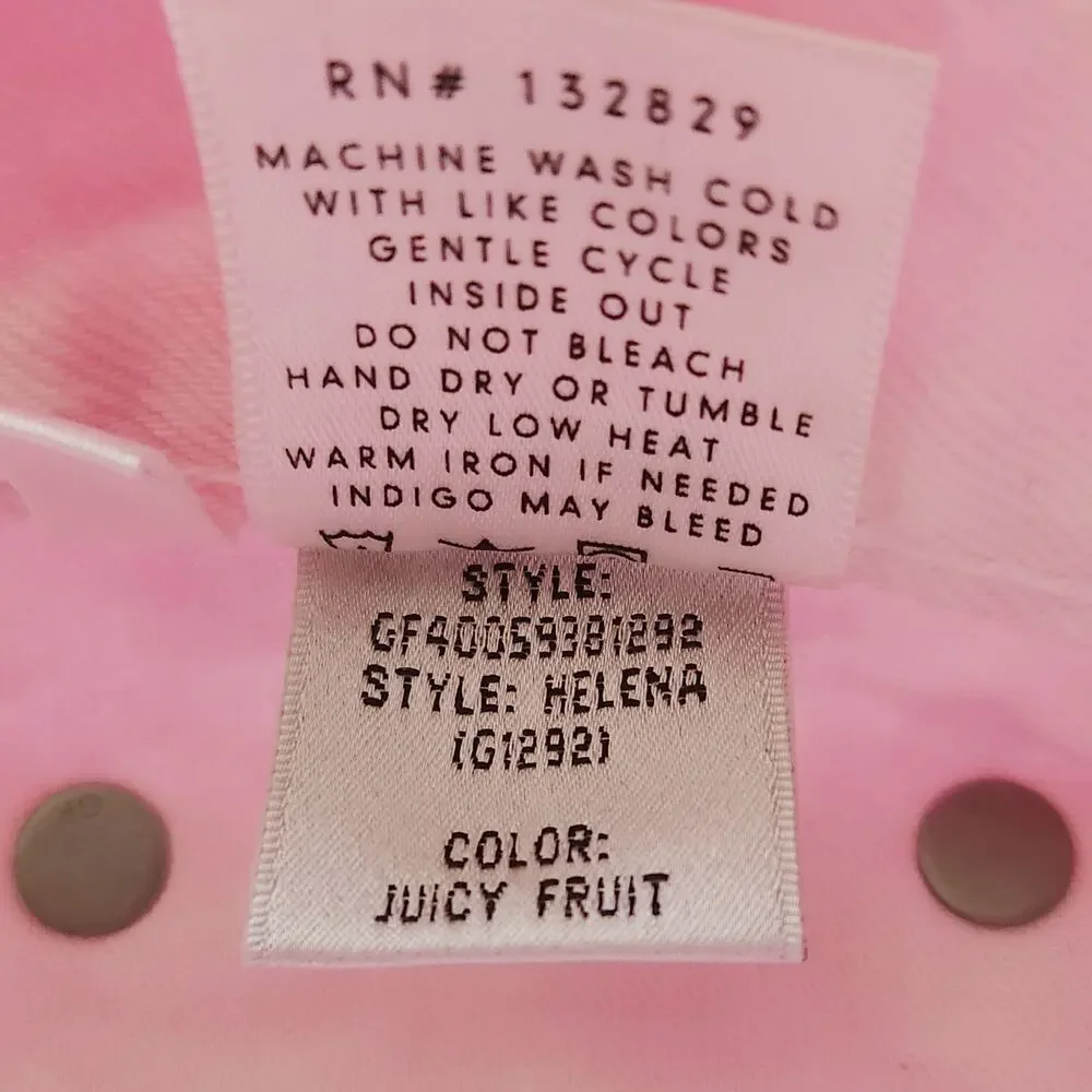 GRLFRND The Helena tie dye straight leg high waist crop jeans Juicy Fruit 25 NEW - Picture 7 of 10